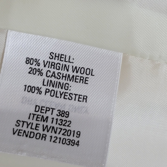 Nordstrom Wool Cashmere Blend Cream Blazer - Size 14 - Picture 10 of 14
